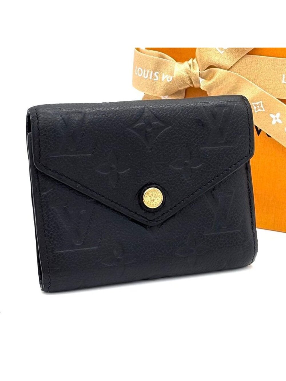 Louis Vuitton Monogram Empreinte Portefeuille Victorine Black Wallet